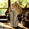 Roman 10.0 Inch Squirrel & Bird On Tree Stump Garden Statue Summer Figurine , Weather Resistant Summer Decor Acorn Squirrel Bird